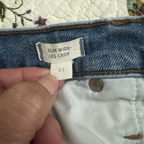 Madewell Slim Wide Leg Crop Jeans Sz 31 - Picture 8 of 9
